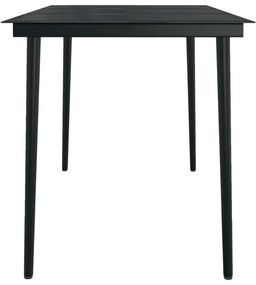 vidaXL Σετ Τραπεζαρίας Κήπου 5 Τεμαχίων Μαύρο