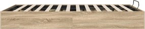 vidaXL Κρεβάτι Οθωμανικού Τύπου Δρύς Sonoma 193 x 135 x 25 εκ