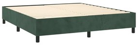Κρεβάτι Boxspring με Στρώμα Σκούρο Πράσινο 200x200εκ. Βελούδινο 3137986