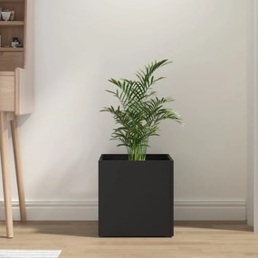 vidaXL Ζαρντινιέρα Μαύρη 40 x 40 x 40 εκ. από Επεξεργασμένο Ξύλο