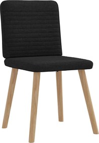 vidaXL Καρέκλες Τραπεζαρίας 4 τεμ. Μαύρες Υφασμάτινες