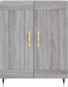 vidaXL Ντουλάπι Γκρι Sonoma 69,5 x 34 x 180 εκ. Επεξεργασμένο Ξύλο