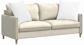 vidaXL Μαξιλάρι Καναπέ 2 pcs Λευκό 80 x 80 cm ύφασμα