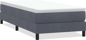 vidaXL Κρεβάτι Boxspring χωρίς Στρώμα Σκούρο Γκρι 80x220 εκ. Βελούδινο