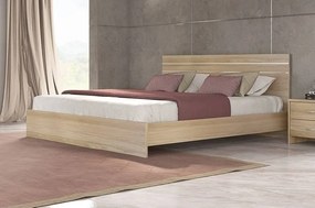 Κρεβάτι N1 για στρώμα 140x200 cm διπλό ξύλινο Λάττε χρώμα