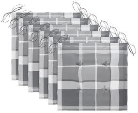 vidaXL Καρέκλες Τραπεζαρίας Εξ. Χώρου 6 τεμ. Ξύλο Ακακίας με Μαξιλάρια