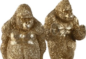 Bokstøtte Home ESPRIT Ρητίνη Γορίλας 13 x 12,5 x 24 cm