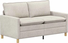 vidaXL Καναπές Κρεμ 156 x 81 x 87,5 εκ Πολυεστέρας