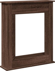 vidaXL Πλαίσιο Τζακιού Καφέ Δρυς 75x20x87,5 εκ. από Επεξ. Ξύλο
