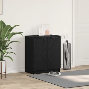 vidaXL Ντουλάπα Παπουτσιών Μαύρο Δρυς 59x35x70 εκ Επεξεργασμένο Ξύλο