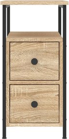 vidaXL Κομοδίνα 2 τεμ. Sonoma Δρυς 30 x 60 x 60 εκ. από Επεξεργ. Ξύλο