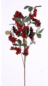 Κλαδί Berries Mε Φύλλα 00.11.14435 88cm Green-Red