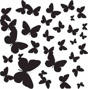 Αυτοκόλλητα Τοίχου Ango Butterflies Silhouettes 54110