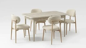 Stewehome Ανοιγόμενη τραπεζαρία Λευκό 80x130 cm