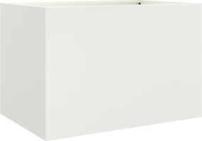 vidaXL Ζαρντινιέρα Λευκή 62x47x46 εκ. από Χάλυβα