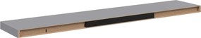 VidaXL Ράφια Τοίχου 2 τεμ. Γκρι 120x23,5x3,8 εκ. MDF