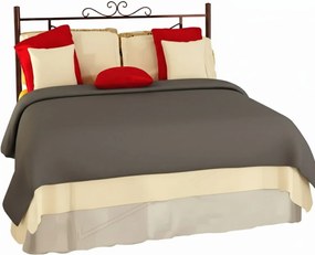 Κρεβάτι Orion-150x200-Καφέ Σφυρίλατο-Χωρίς ποδαρικό