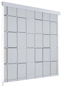 Κουρτίνα Μπάνιου Ρολό Τετράγωνο Σχέδιο 160 x 240 εκ. - Λευκό