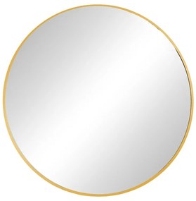 Καθρέπτης Emmett Inart χρυσό αλουμίνιο Φ80x2.5εκ 80x2.5x80 εκ.