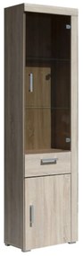 Βιτρίνα Damis 50,5X35X203 cm TO-DAM1D1W1S Melamine, Glass