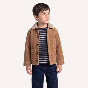 Jacket από κοτλέ βελούδο με γιακά απομίμηση γούνας