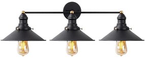 Φωτιστικό Τοίχου - Απλίκα Conical 942FLG2164 75x27x20cm 3xE27 40W Black Opviq