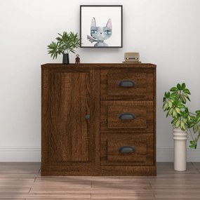 vidaXL Μπουφές Καφέ Δρυς 70x35,5x67,5 εκ. από Επεξεργασμένο Ξύλο