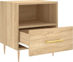 vidaXL Κομοδίνα 2 τεμ. Sonoma Δρυς 40 x 35 x 47,5 εκ. Επεξεργ. Ξύλο