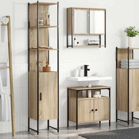 vidaXL Σετ Επίπλων Μπάνιου 3 pcs Sonoma Δρυς 33 x 33 x 185.5 εκ