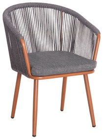 ΠΟΛΥΘΡΟΝΑ ΑΛΟΥΜΙΝΙΟΥ HARRIET HM5548.11 ΚΑΦΕ ΜΕ ΓΚΡΙ ΣΧΟΙΝΙ 60x62x80,5Υεκ