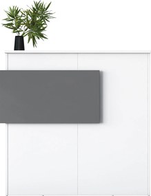Τραπέζι Υποδοχής Λευκό / Ανθρακί FRABAFU 110x40x110