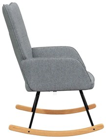 vidaXL Κουνιστή Πολυθρόνα Ανοιχτό Γκρι Υφασμάτινη