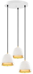 Φωτιστικό Οροφής Mugo 942FLG1483 35x35x110cm 3xE27 40W White-Gold Opviq