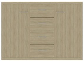 vidaXL Μπουφές Sonoma Δρυς 88 x 30 x 65 εκ. από Επεξ. Ξύλο