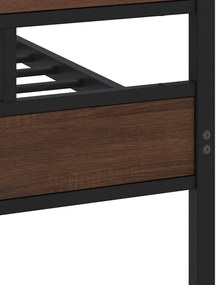 vidaXL Σκελετός Κρεβ. Χωρίς Στρώμα Καφέ Δρυς 180x200 εκ. Μεταλλικό