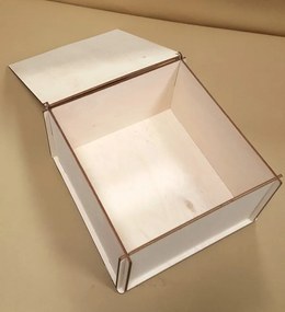 Intra απο ξύλο plywood 3mm-4mm πάχος – Ξύλινο κουτί αποθήκευσης με λίμα με αρθρωτό καπάκι 25x30 cm INTRAVECTRY-MY546131