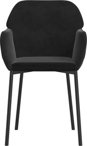 vidaXL Καρέκλες Τραπεζαρίας 2 τεμ. Μαύρες Βελούδινες