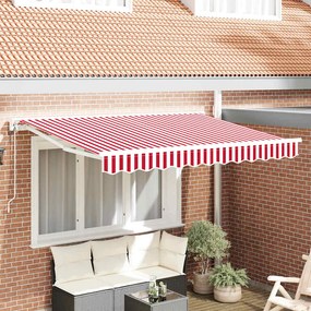 vidaXL Σκελετός Τέντας Κόκκινο και Λευκό 250 x 200 cm