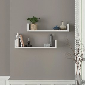 Ράφι Τοίχου Λευκό ETRERA 63x14.5x14.5