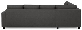 Γωνιακός Καναπές Scandinavian Choice C166, Γκρι, Μαύρο, 287x199x79cm, Πόδια: Πλαστική ύλη | Epipla1.gr