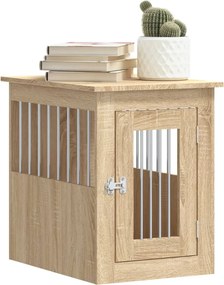 vidaXL Κλουβί Σκύλου Sonoma Δρυς 45 x 62 x 59 εκ. Επεξεργ. Ξύλο