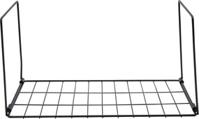 Κρεμαστό Μεταλλικό Ράφι 32x19x17cm Άσπρο ή Μαύρο - Μαύρο