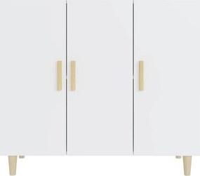 vidaXL Μπουφές Λευκός 90 x 34 x 80 εκ. από Επεξεργασμένο Ξύλο