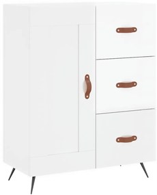 vidaXL Ντουλάπι Γυαλιστερό Λευκό 69,5x34x90 εκ. Επεξεργασμένο Ξύλο