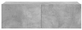 vidaXL Έπιπλο Τηλεόρασης Γκρι Σκυροδέματος 100x30x30εκ. από Επεξ. Ξύλο