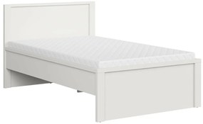 Κρεβάτι Boston E128, Μονόκλινο, Άσπρο, 120x200, Πλαστικοποιημένη μοριοσανίδα, 128x205x100cm, 59 kg | Epipla1.gr