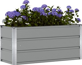 vidaXL Γλάστρα Ανοιχτό γκρι 100 x 40 x 45 cm Ατσάλι