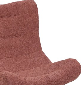 Πολυθρόνα-μπερζέρα Silla μπουκλέ ύφασμα σε σάπιο μήλο απόχρωση 97x80x100εκ