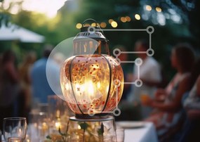 Σετ των 2 Intra Συλλεκτικό Ξύλινο Παζλ Plywood  4mm - Τραπεζαρία εξωτερικού χώρου με Φανάρι Σε Ξύλινο Κουτί - Διαστάσεις: 10x10 cm – 25 κομμάτια