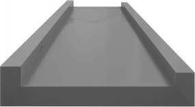 vidaXL Ράφια Τοίχου 2 τεμ. Γκρι 100 x 9 x 3 εκ.